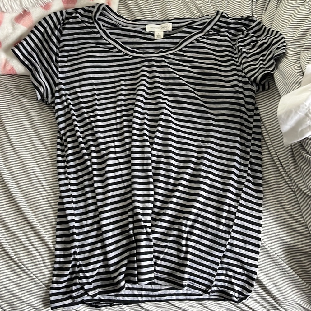 Treasure & bond grey and black striped tee